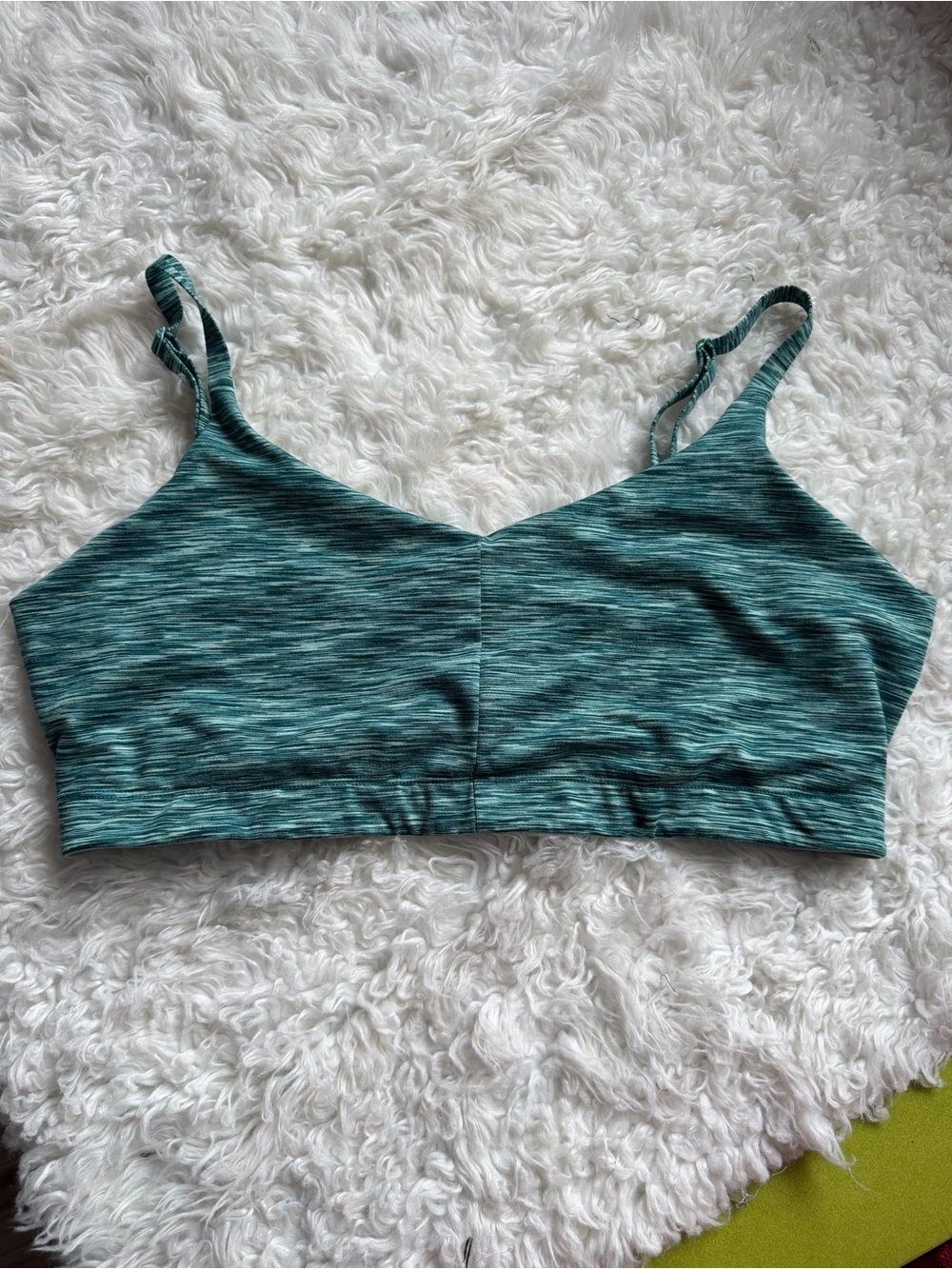 Outdoor Voices Teal Space-Dye Bralette XL